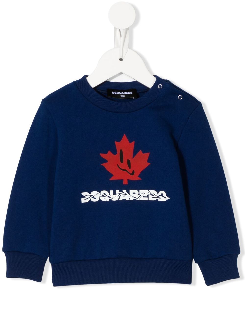 DSQUARED2 KIDS logo-print long-sleeve sweatshirt - Blue von DSQUARED2 KIDS