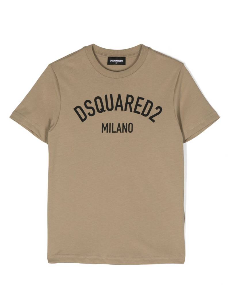 DSQUARED2 KIDS logo-print short-sleeve T-shirt - Neutrals von DSQUARED2 KIDS