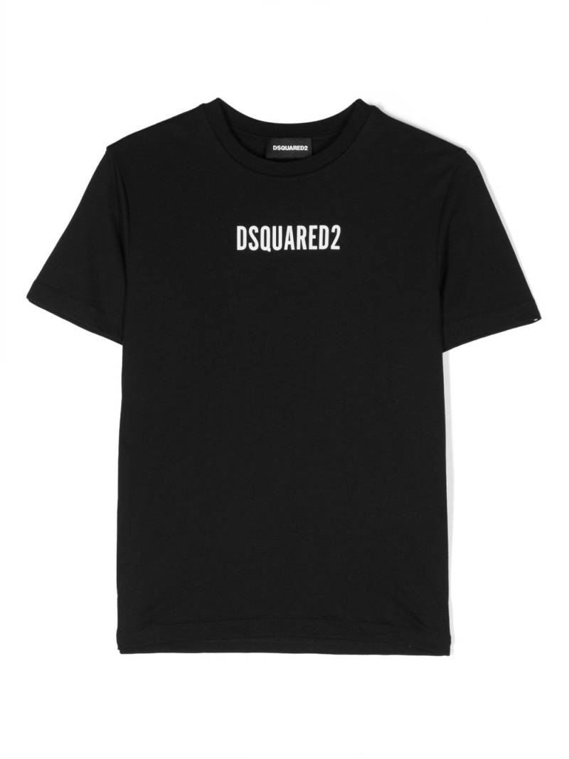 DSQUARED2 KIDS logo-print short-sleeved cotton T-shirt - Black von DSQUARED2 KIDS