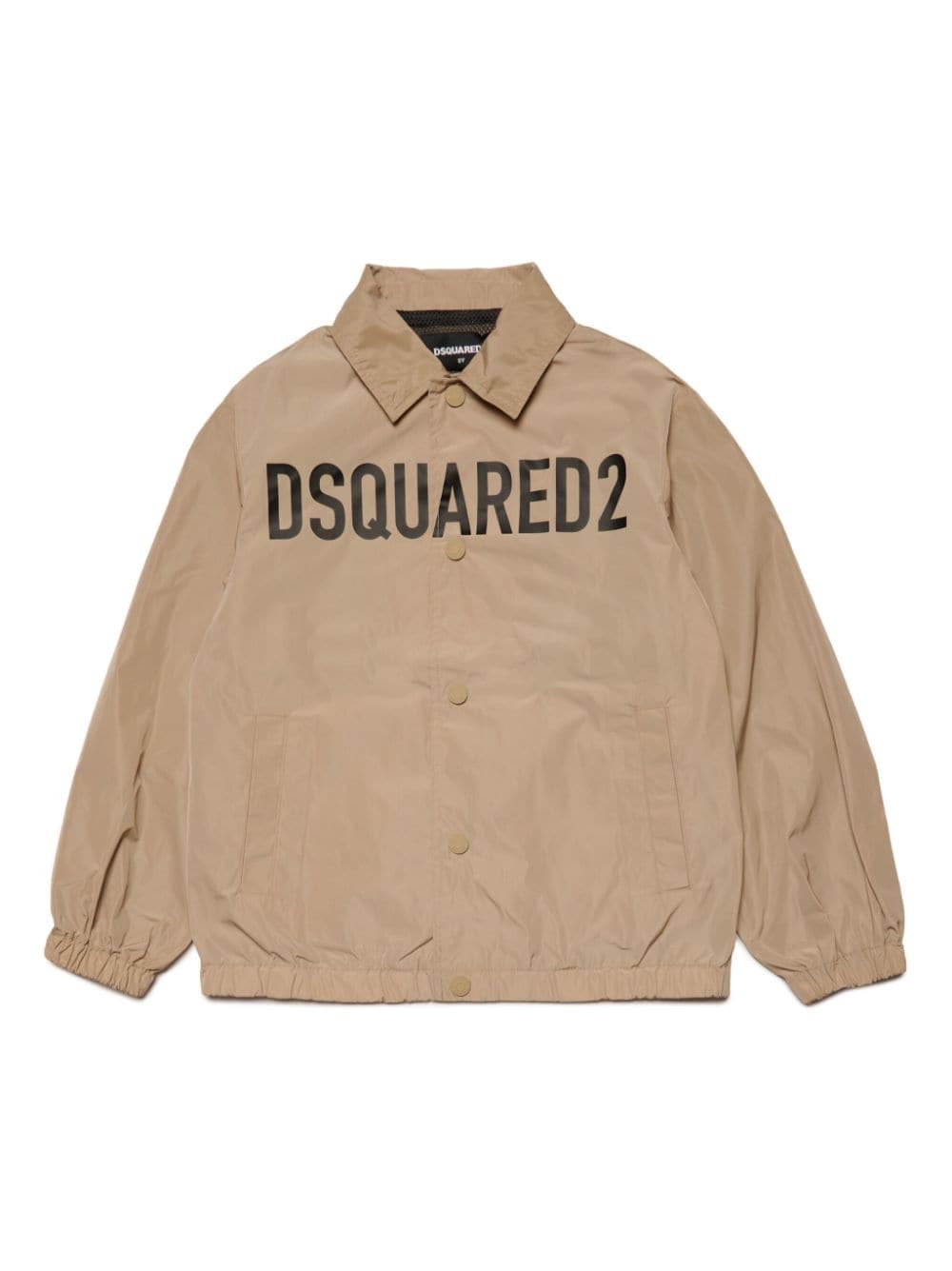 DSQUARED2 KIDS logo-print spread-collar jacket - Brown von DSQUARED2 KIDS