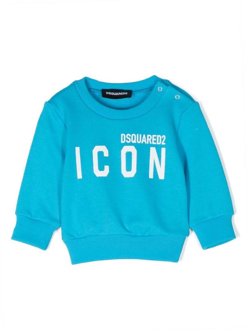 DSQUARED2 KIDS logo print sweatshirt - Blue von DSQUARED2 KIDS