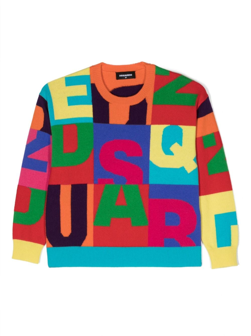 DSQUARED2 KIDS logo-print wool jumper - Blue von DSQUARED2 KIDS