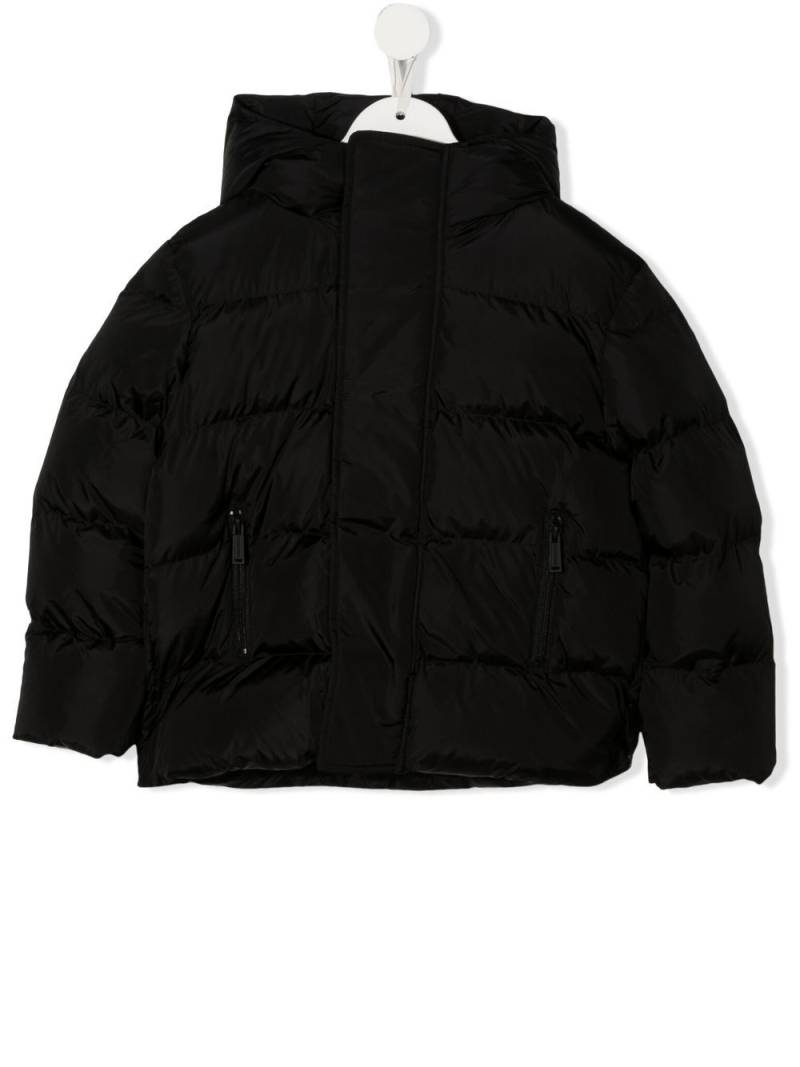 DSQUARED2 KIDS logo-print zip-up puffer jacket - Black von DSQUARED2 KIDS