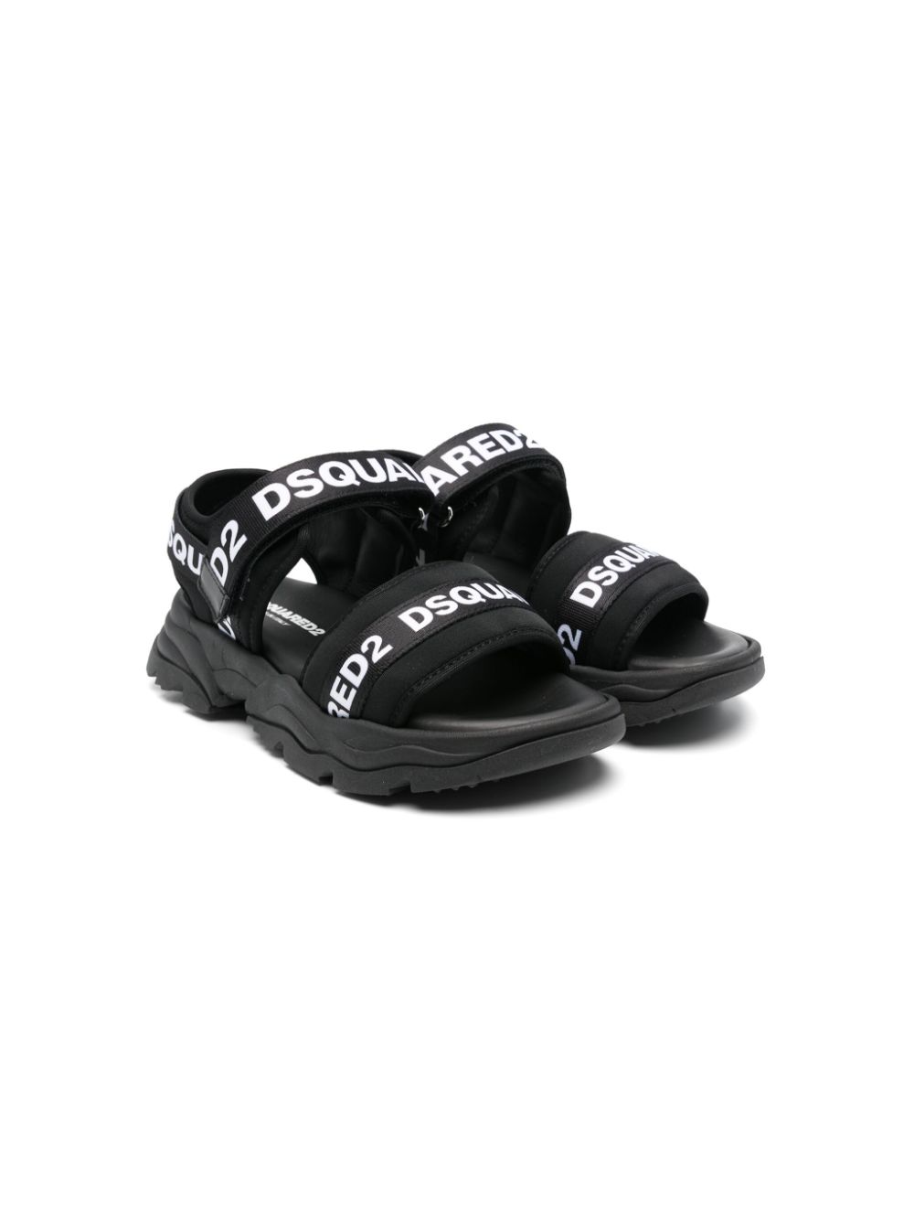 Dsquared2 Kids logo-strap sandals - Black von Dsquared2 Kids