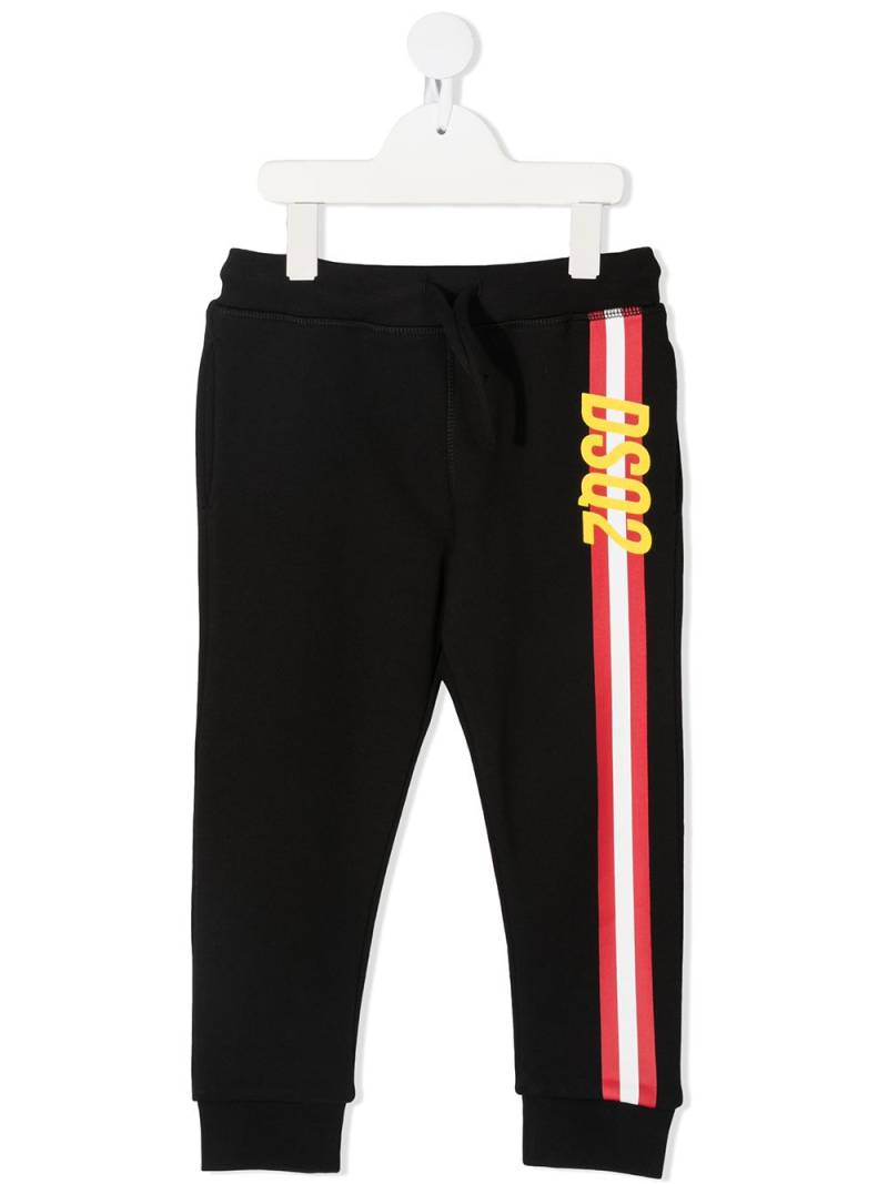 DSQUARED2 KIDS logo stripe track pants - Black von DSQUARED2 KIDS