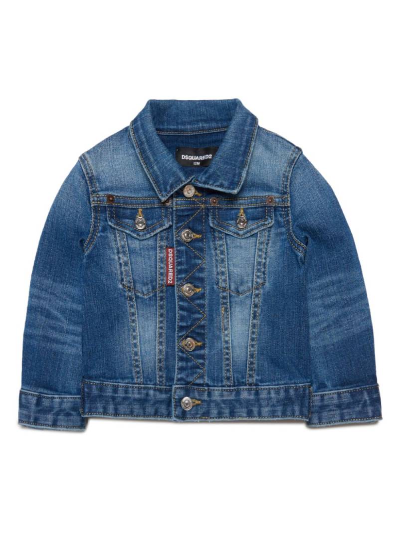 DSQUARED2 KIDS logo-tag denim jacket - Blue von DSQUARED2 KIDS