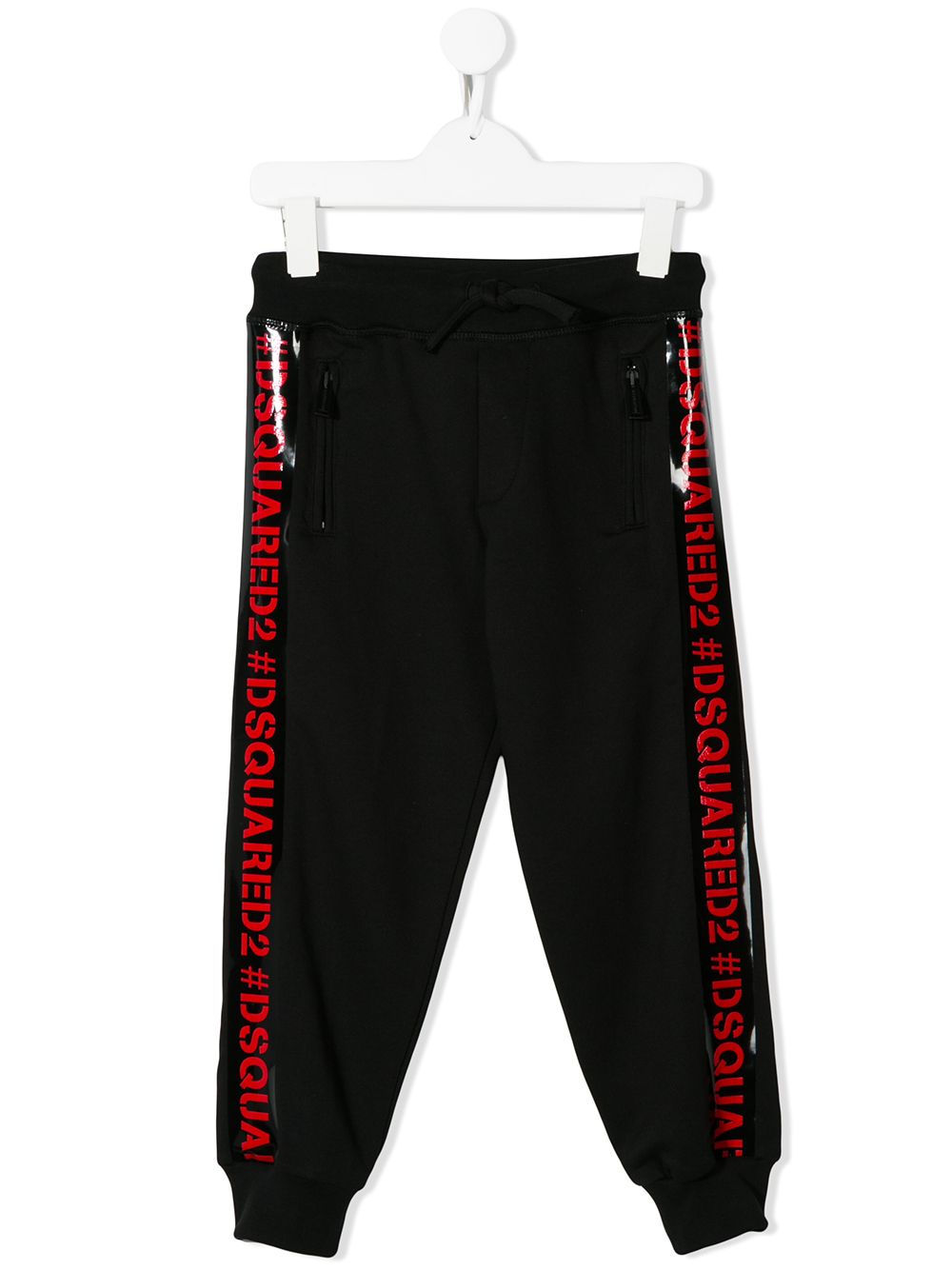 DSQUARED2 KIDS logo trim track pants - Black von DSQUARED2 KIDS