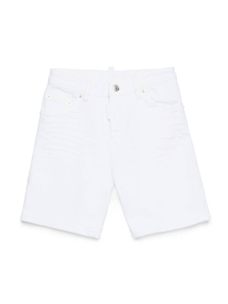 DSQUARED2 KIDS mid-rise denim shorts - White von DSQUARED2 KIDS