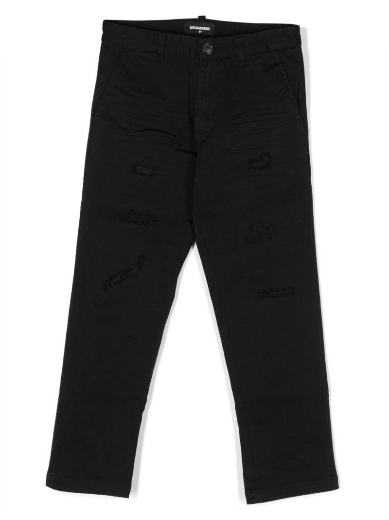 DSQUARED2 KIDS mid-rise straight-leg jeans - Black von DSQUARED2 KIDS