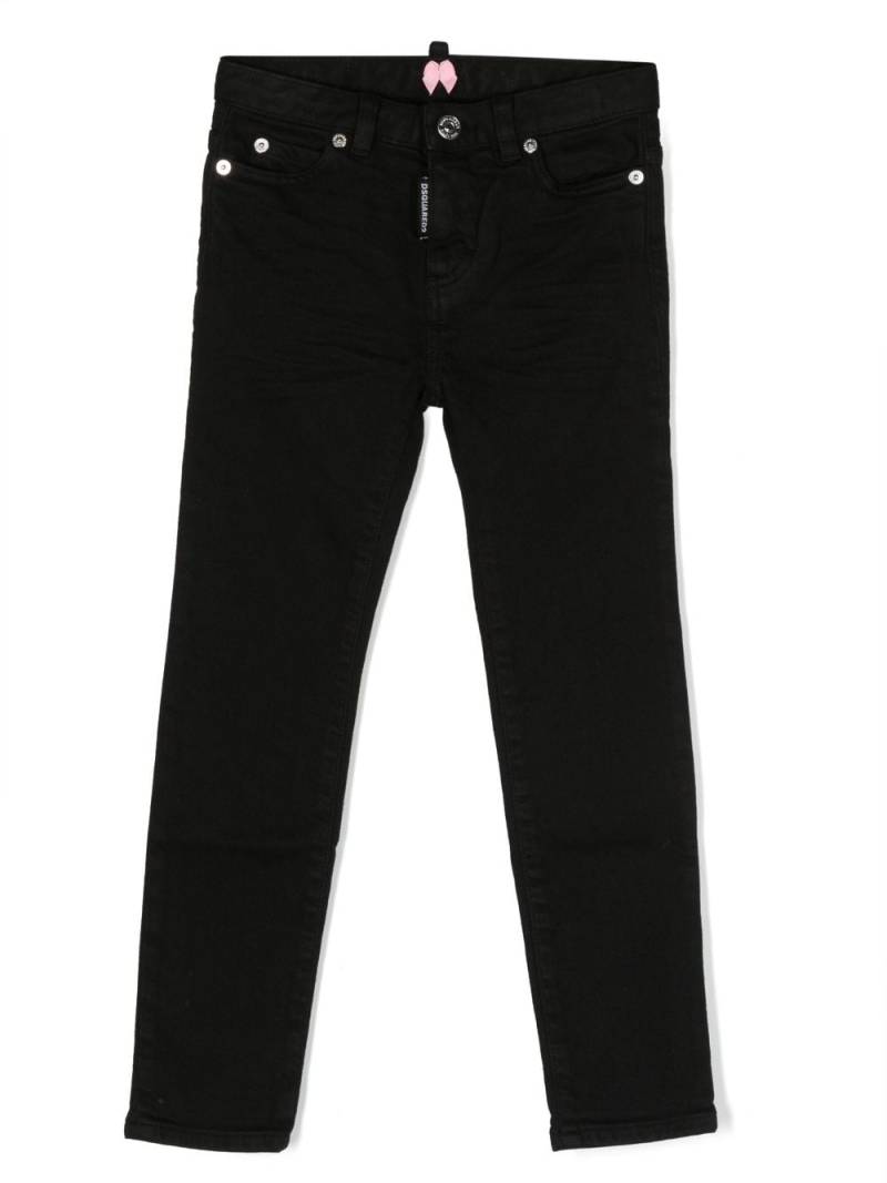 DSQUARED2 KIDS mid-rise straight-leg jeans - Black von DSQUARED2 KIDS