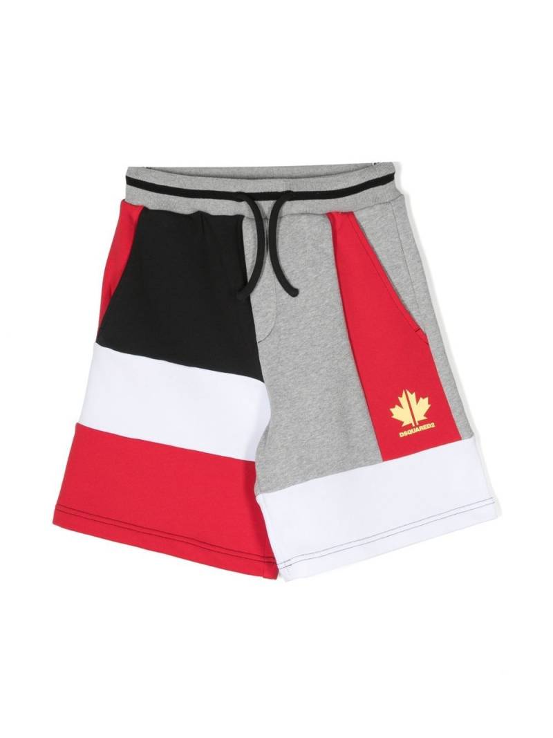 DSQUARED2 KIDS panelled cotton track shorts - Grey von DSQUARED2 KIDS