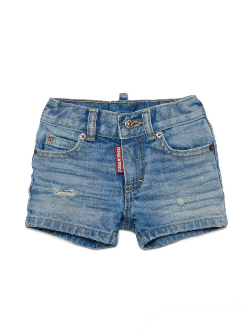 DSQUARED2 KIDS ripped-detail denim shorts - Blue von DSQUARED2 KIDS