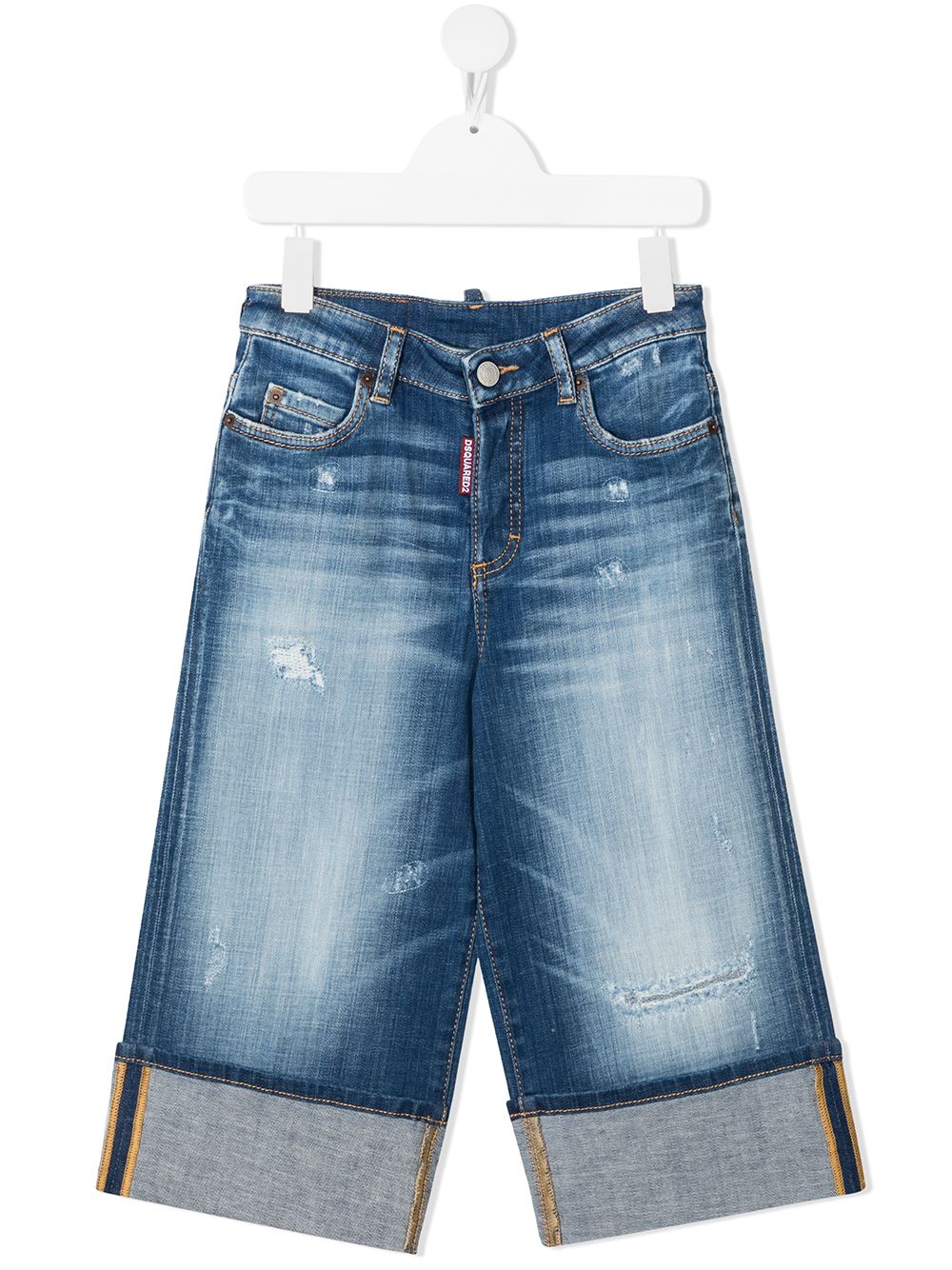 DSQUARED2 KIDS ripped-detailing cropped jeans - Blue von DSQUARED2 KIDS