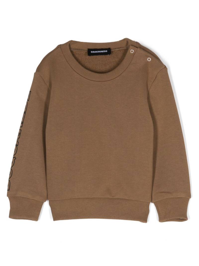 DSQUARED2 KIDS round-neck cotton jumper - Brown von DSQUARED2 KIDS