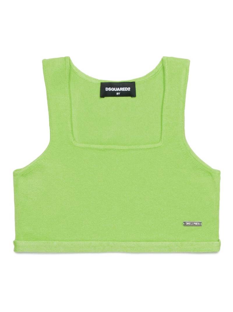 DSQUARED2 KIDS square-neck crop top - Green von DSQUARED2 KIDS