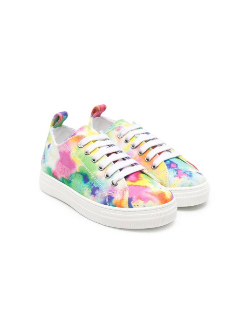 DSQUARED2 KIDS tie-dye canvas sneakers - Pink von DSQUARED2 KIDS