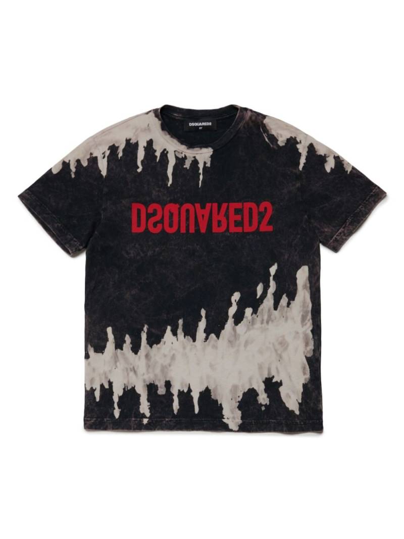 DSQUARED2 KIDS tie-dye print cotton T-shirt - Black von DSQUARED2 KIDS