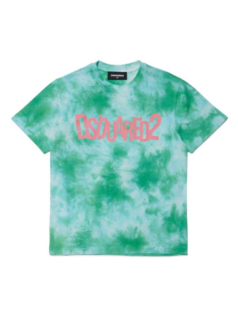 DSQUARED2 KIDS tie-dye print cotton T-shirt - Green von DSQUARED2 KIDS