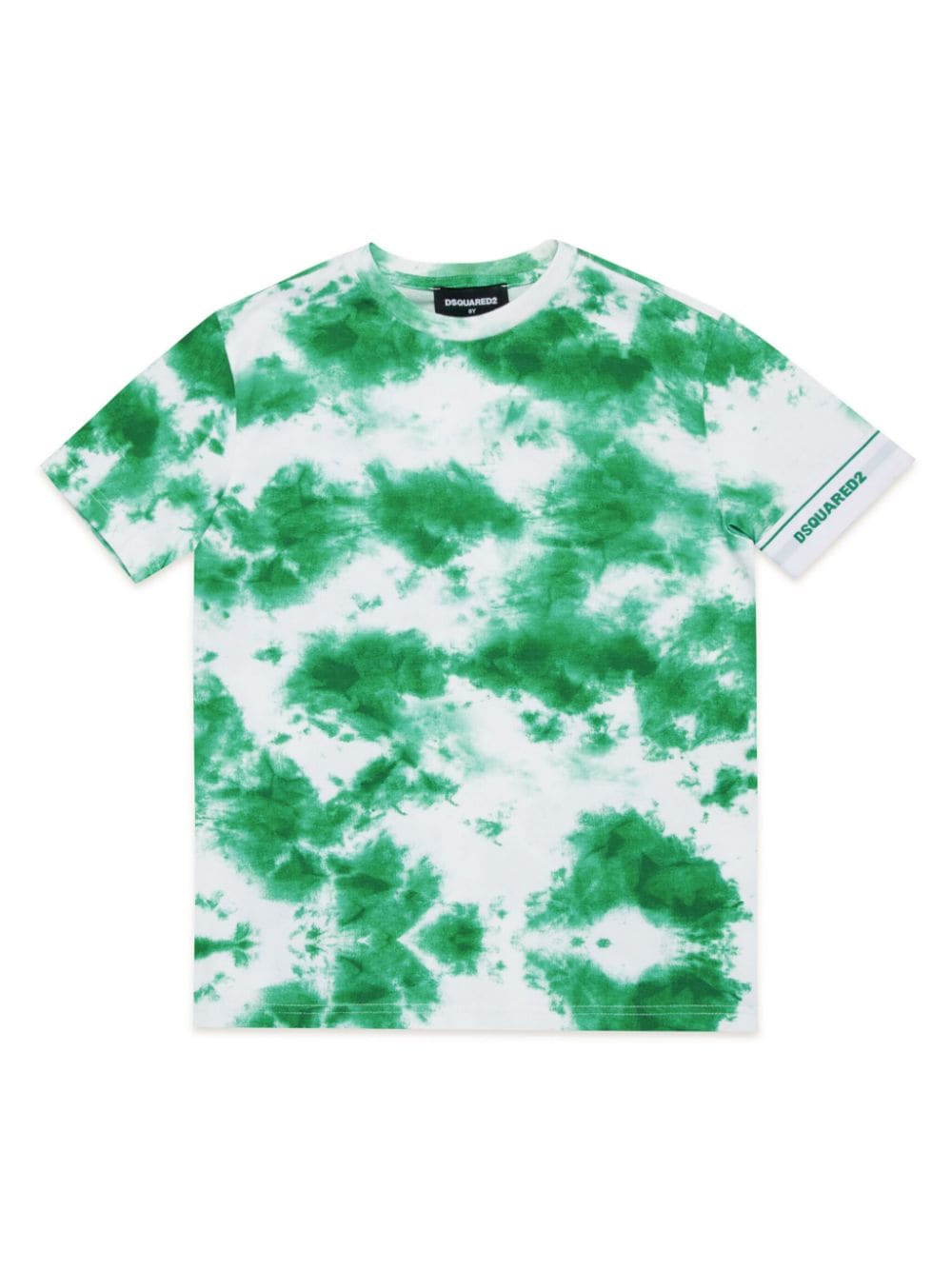 DSQUARED2 KIDS tie-dye print stretch-cotton T-shirt - Green von DSQUARED2 KIDS