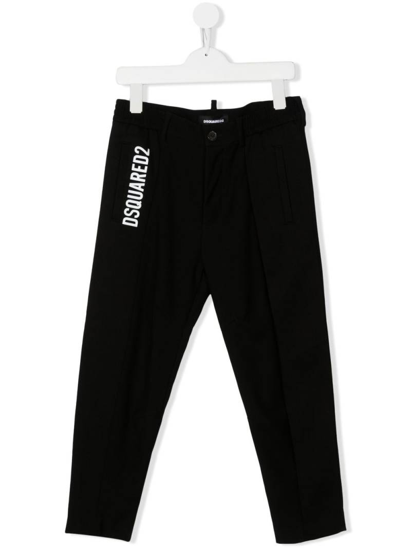 DSQUARED2 KIDS vertical-logo casual trousers - Black von DSQUARED2 KIDS