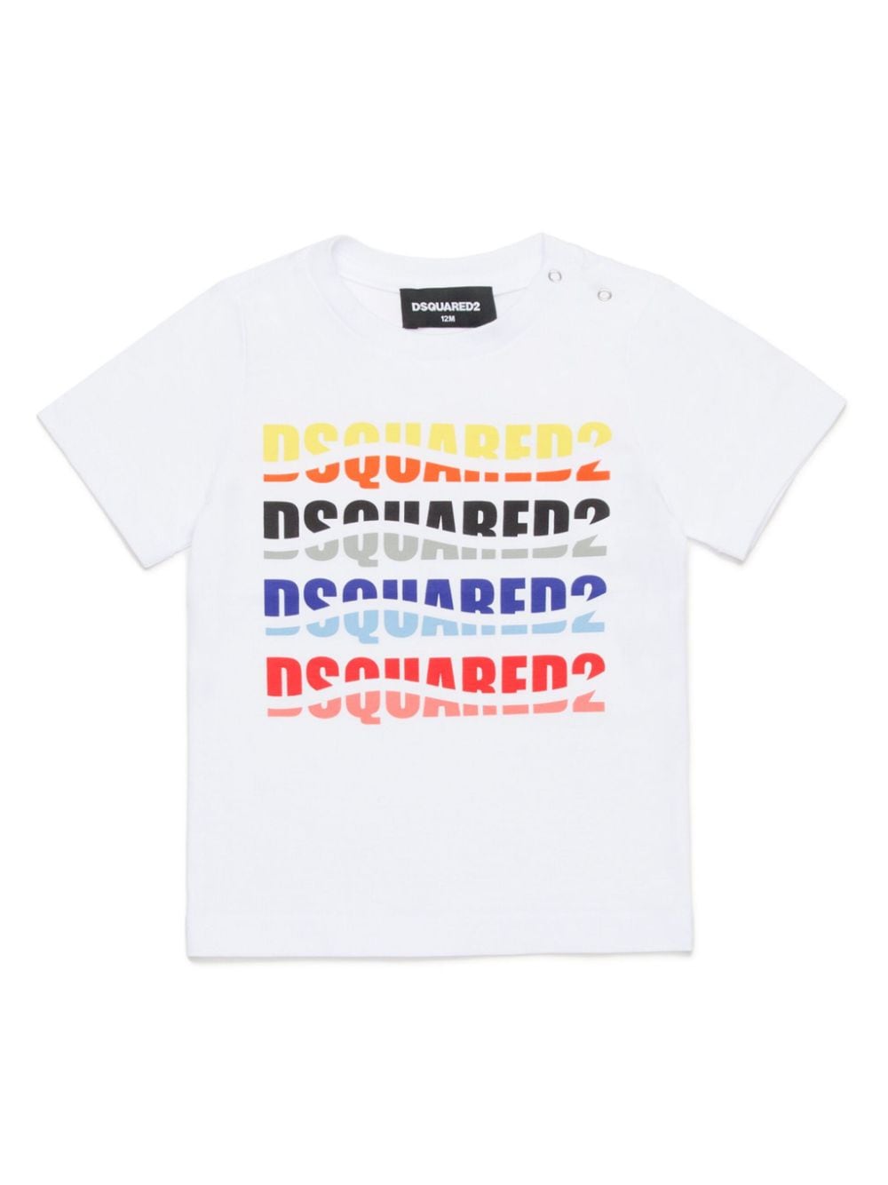 DSQUARED2 KIDS wavy-print T-shirt - White von DSQUARED2 KIDS