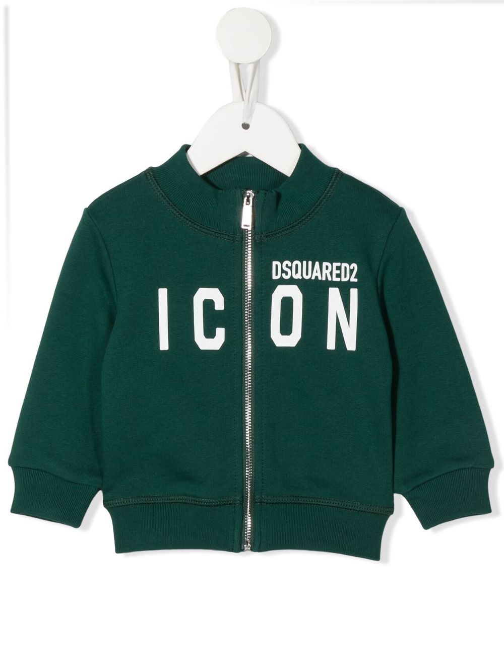 DSQUARED2 KIDS zipped Icon-print jumper - Green von DSQUARED2 KIDS