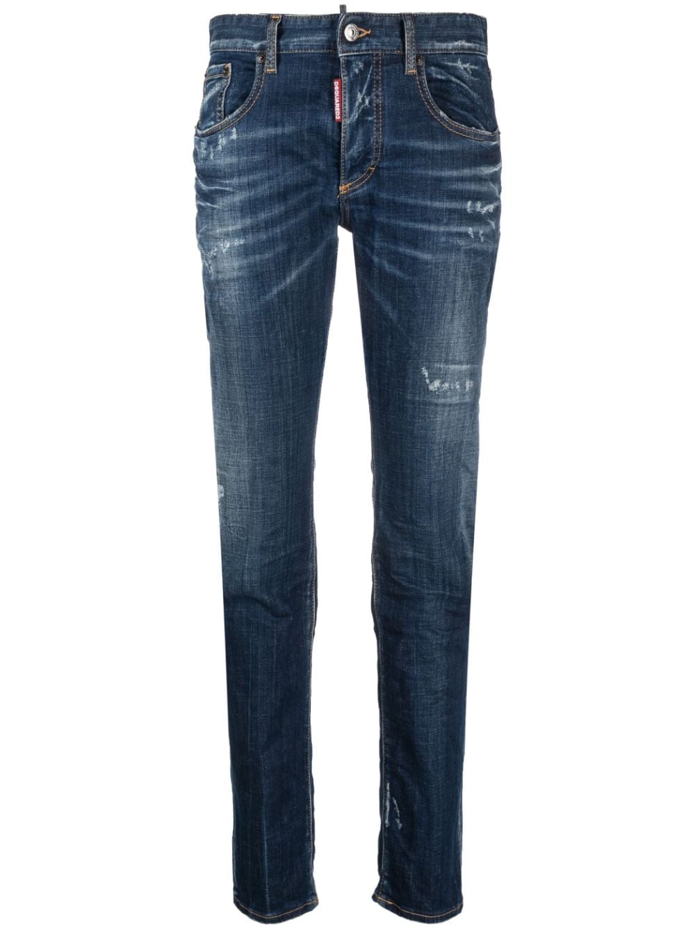 DSQUARED2 24/7 distressed skinny jeans - Blue von DSQUARED2