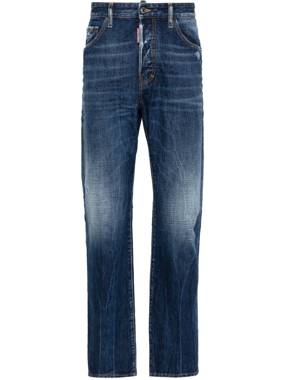 DSQUARED2 642 mid-rise straight-leg jeans - Blue von DSQUARED2