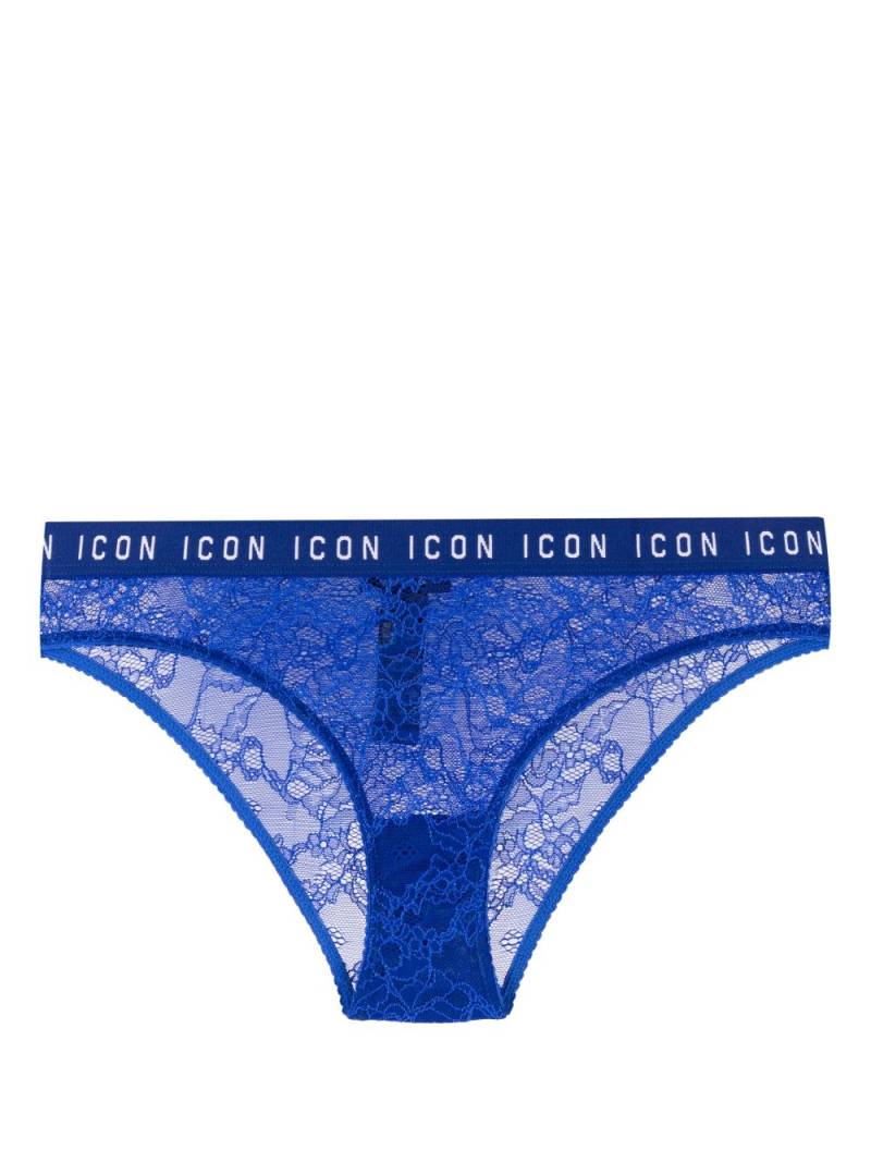 DSQUARED2 Be Icon lace briefs - Blue von DSQUARED2