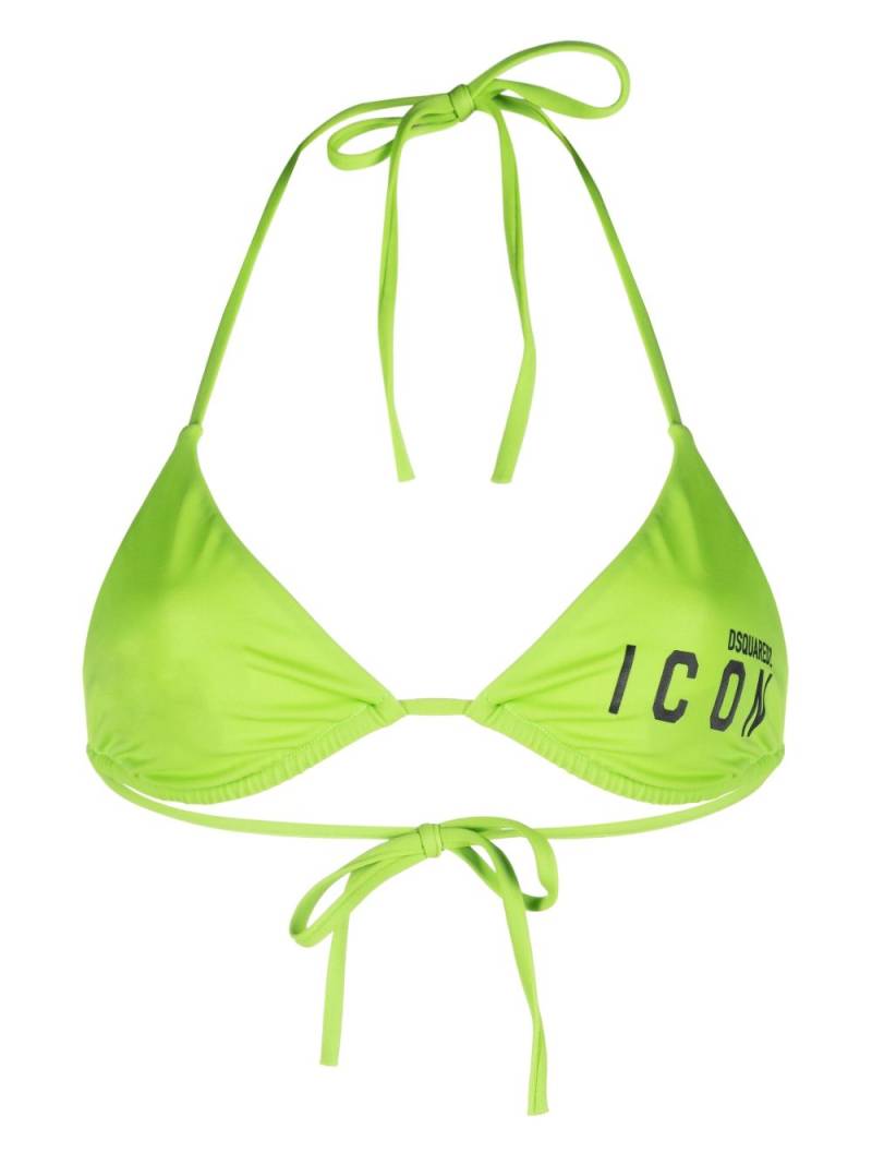 DSQUARED2 Be Icon triangle bikini top - Green von DSQUARED2