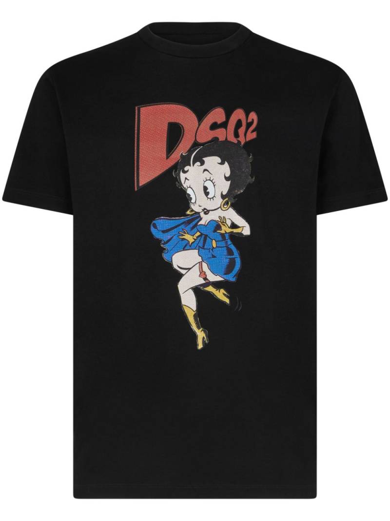 DSQUARED2 Betty Boop graphic-print T-shirt - Black von DSQUARED2