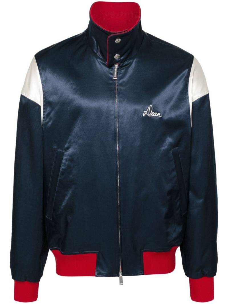 DSQUARED2 Bowling satin-finish jacket - Blue von DSQUARED2