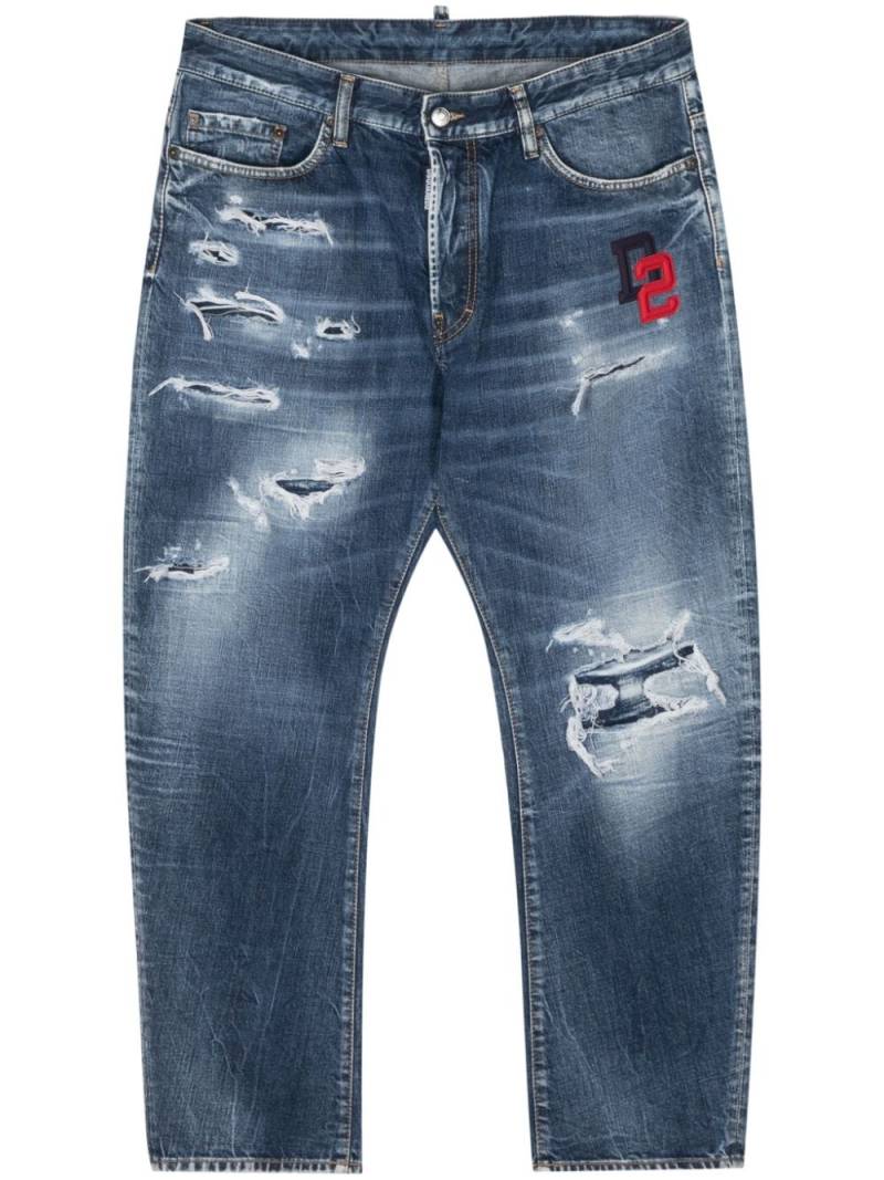 DSQUARED2 Bro ripped cropped jeans - Blue von DSQUARED2