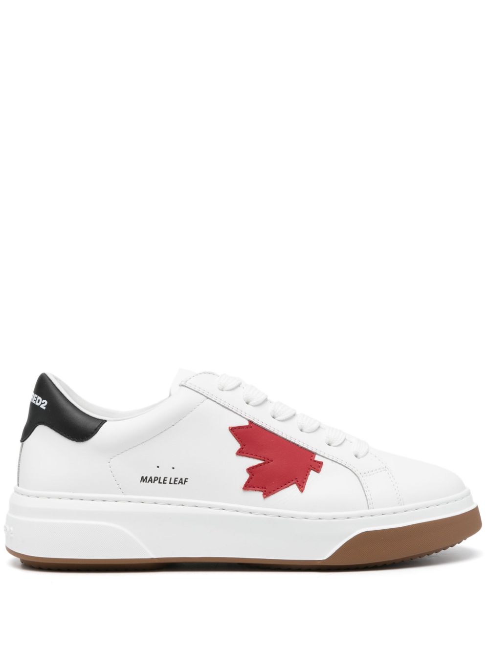 DSQUARED2 Bumper leather sneakers - White von DSQUARED2