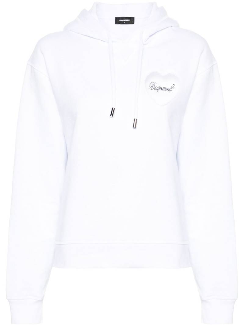 DSQUARED2 Cool Fit cotton hoodie - White von DSQUARED2