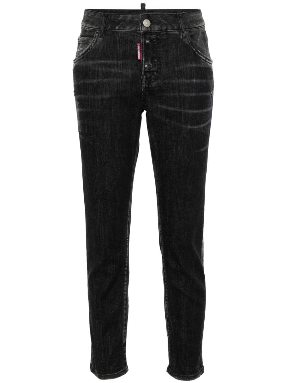 DSQUARED2 Cool Girl low-rise cropped jeans - Black von DSQUARED2