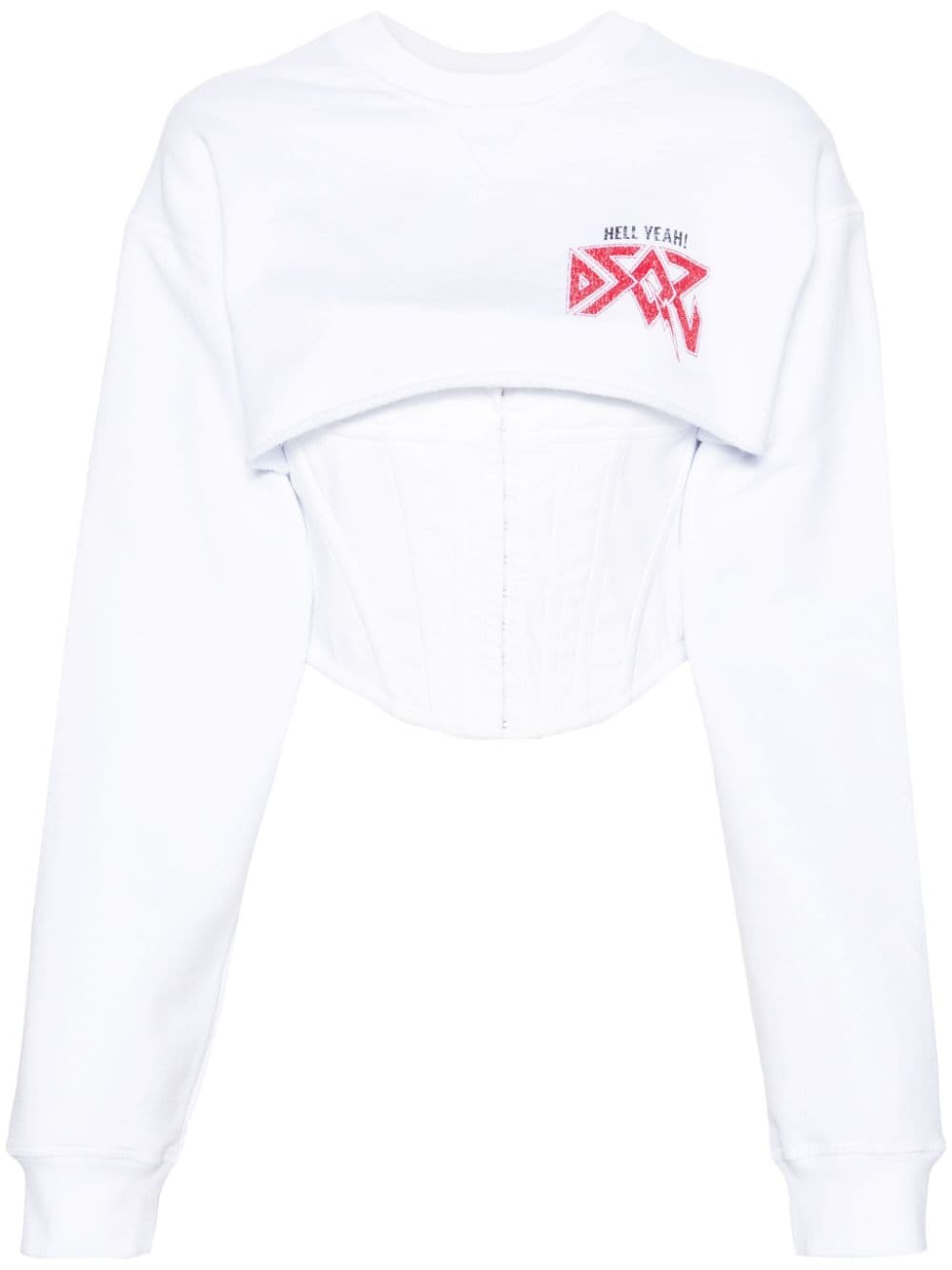 DSQUARED2 Corset Rock Cool Fit sweatshirt - White von DSQUARED2