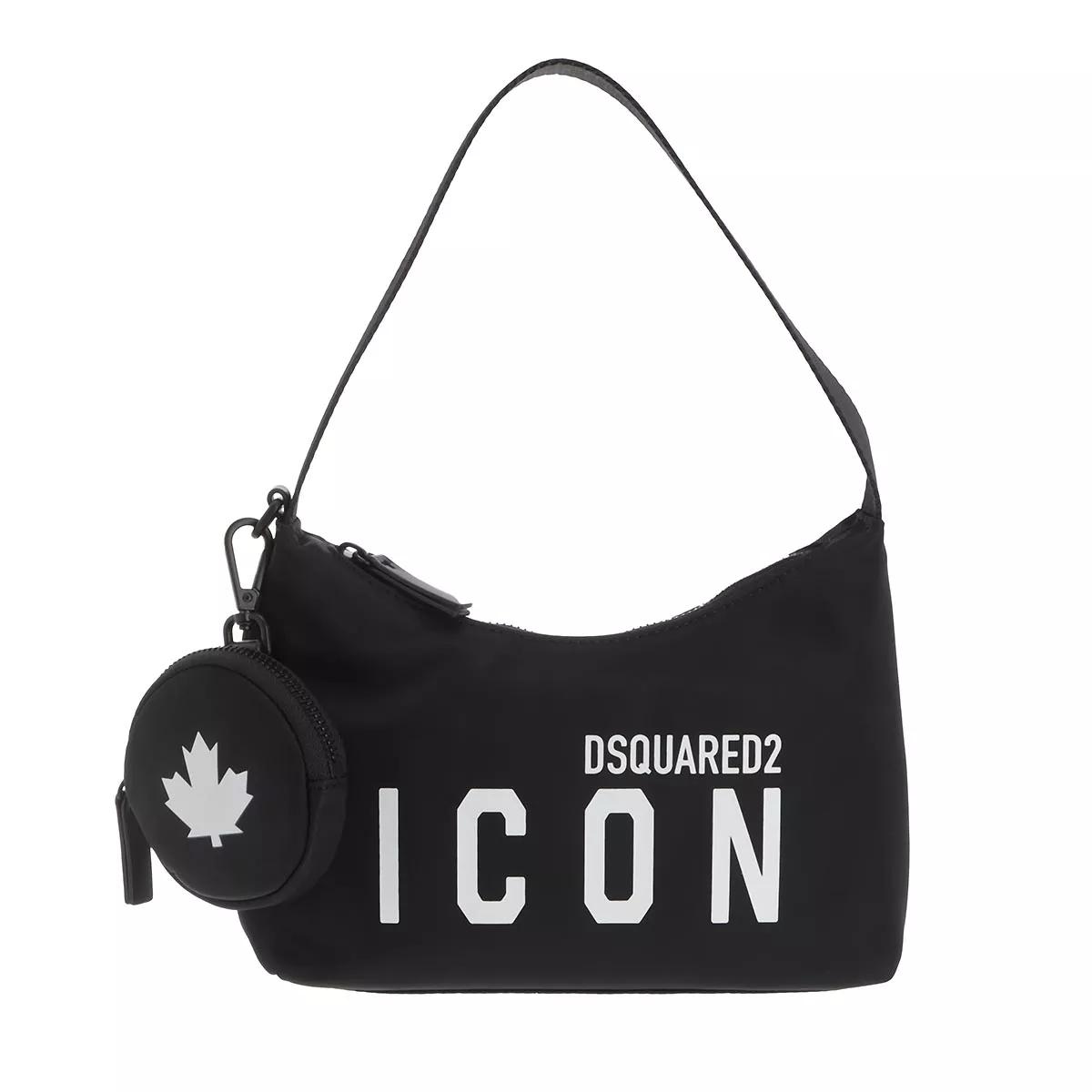 Dsquared2 Umhängetasche - Icon Hobo Bag - Gr. unisize - in Schwarz - für Damen von Dsquared2