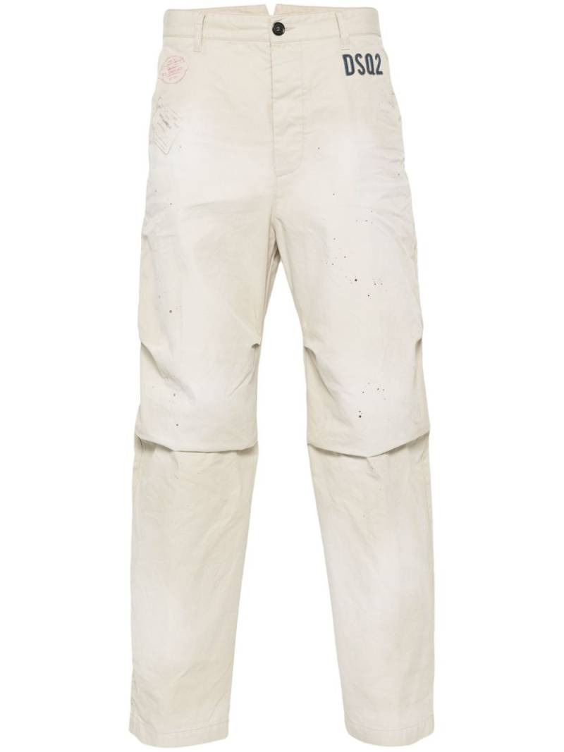 DSQUARED2 D2 Stamps Osaka straight-leg trousers - Neutrals von DSQUARED2