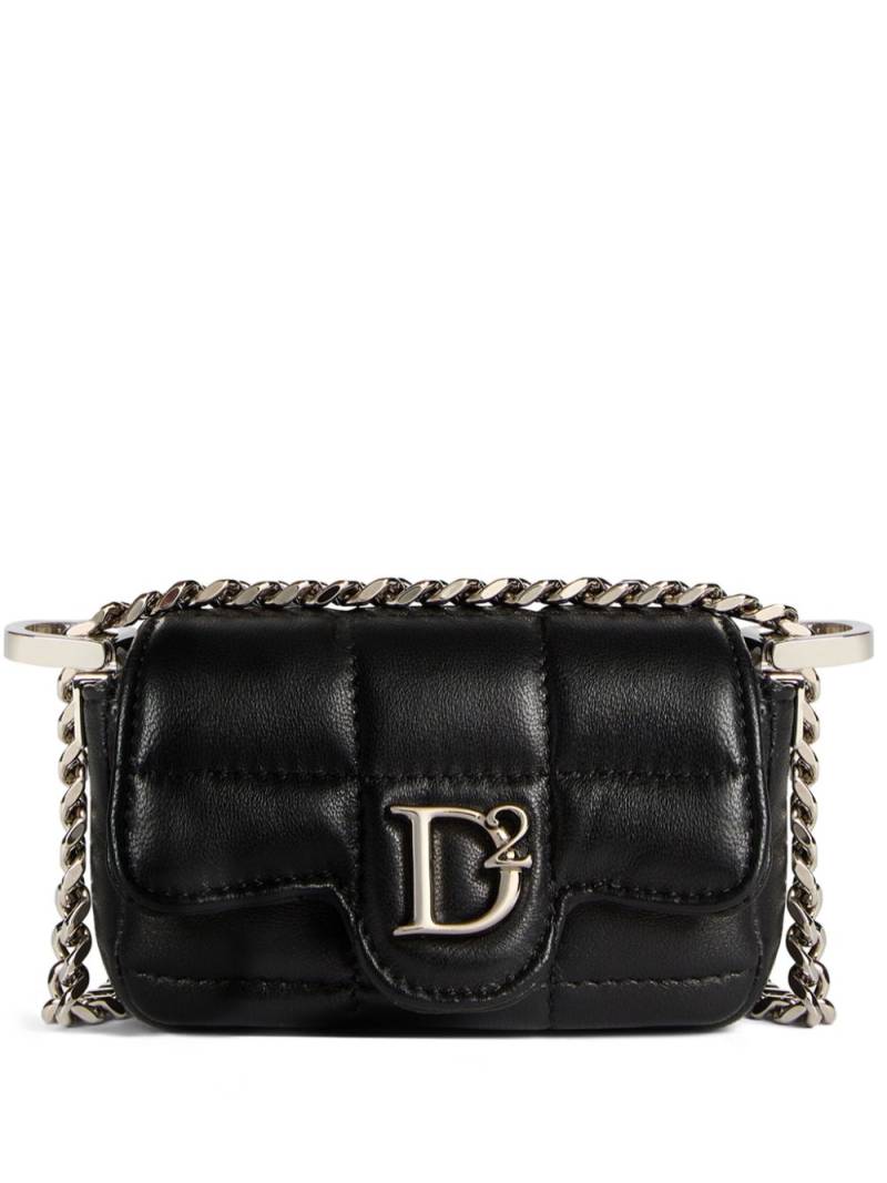 DSQUARED2 D2 Statement leather crossbody bag - Black von DSQUARED2