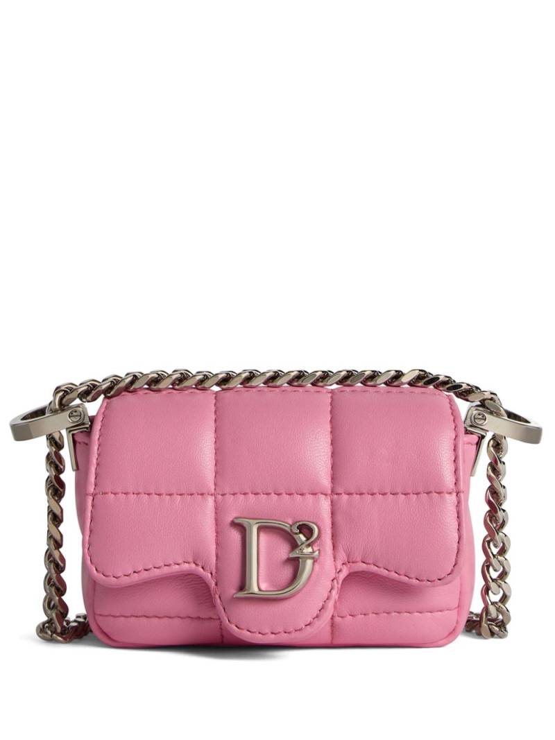 DSQUARED2 D2 Statement leather crossbody bag - Pink von DSQUARED2