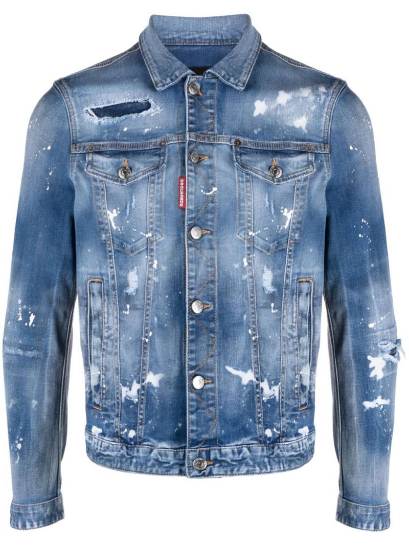 DSQUARED2 Dan distressed denim jacket - Blue von DSQUARED2