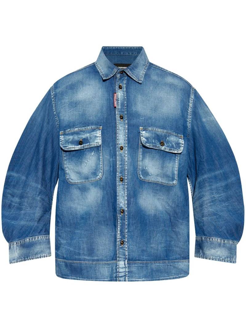 DSQUARED2 Dean denim cropped shirt - Blue von DSQUARED2