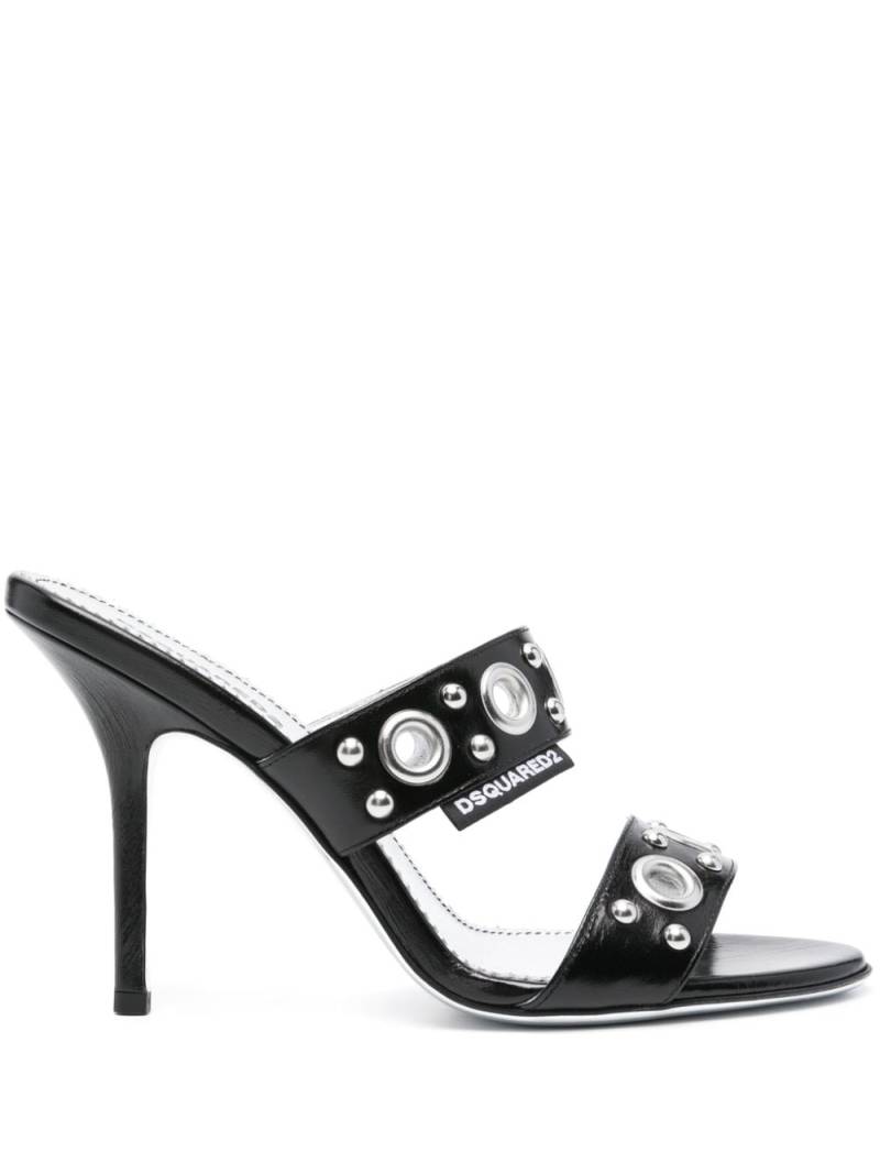 DSQUARED2 Gothic 100mm leather sandals - Black von DSQUARED2