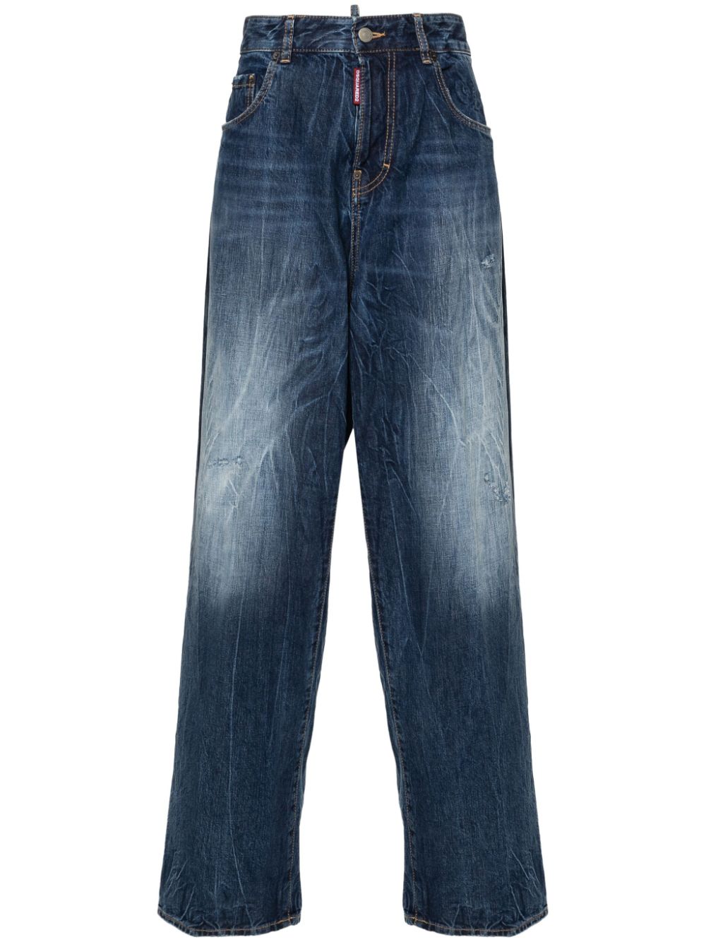 DSQUARED2 Icon Eros high-rise wide-leg jeans - Blue von DSQUARED2