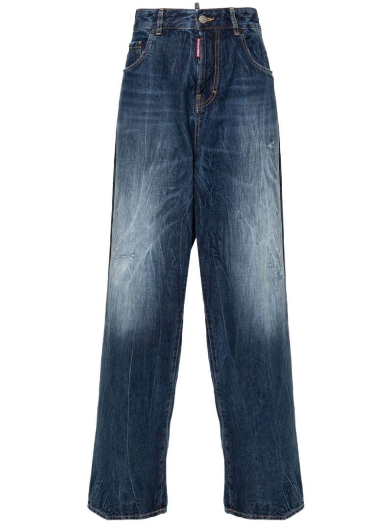 DSQUARED2 Icon Eros high-rise wide-leg jeans - Blue von DSQUARED2