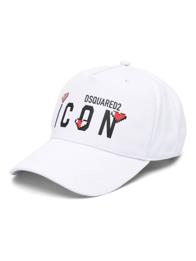 DSQUARED2 Icon Heart Pixel baseball cap - White von DSQUARED2