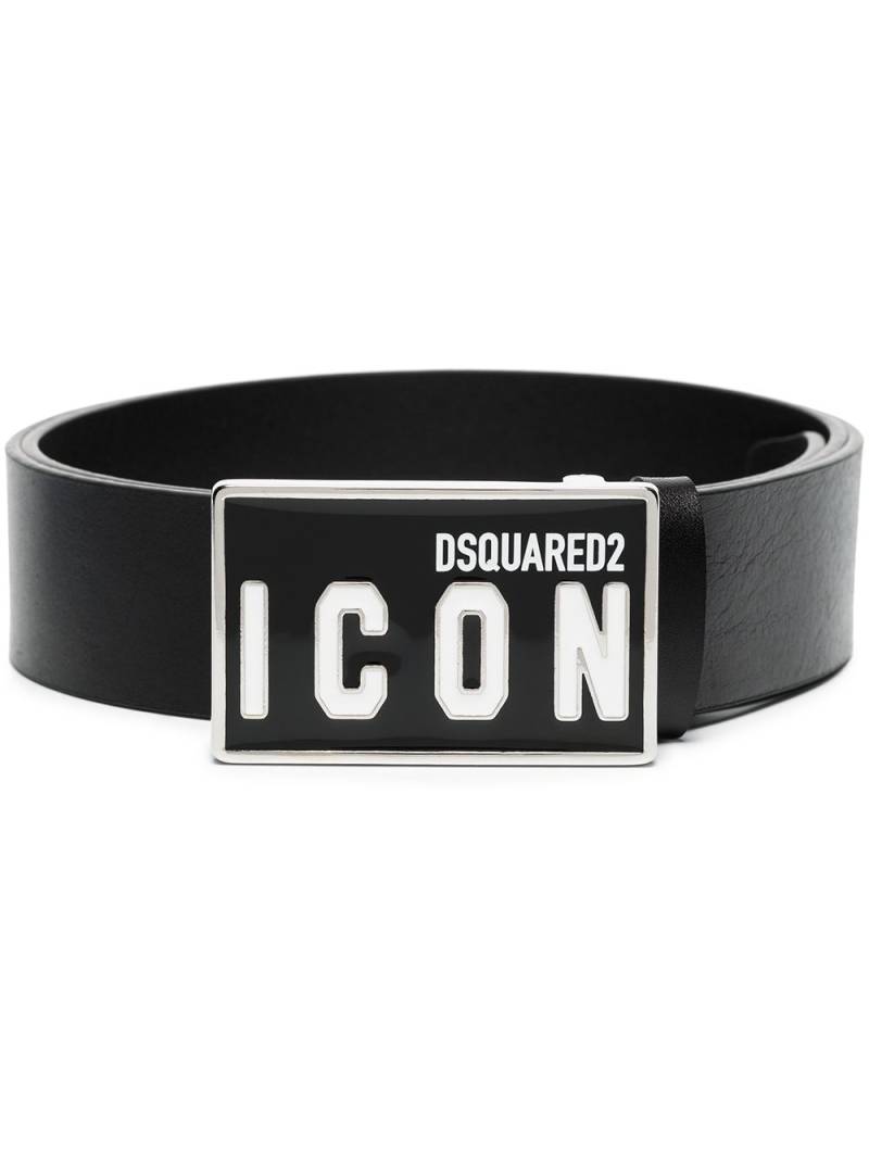 DSQUARED2 Icon leather belt - Black von DSQUARED2