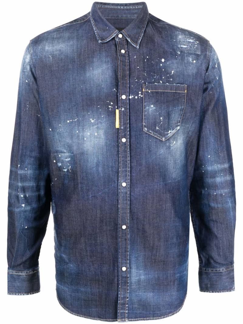 DSQUARED2 Icon logo denim shirt - Blue von DSQUARED2