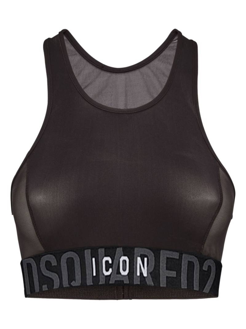 DSQUARED2 Icon-motif racerback bra - Black von DSQUARED2